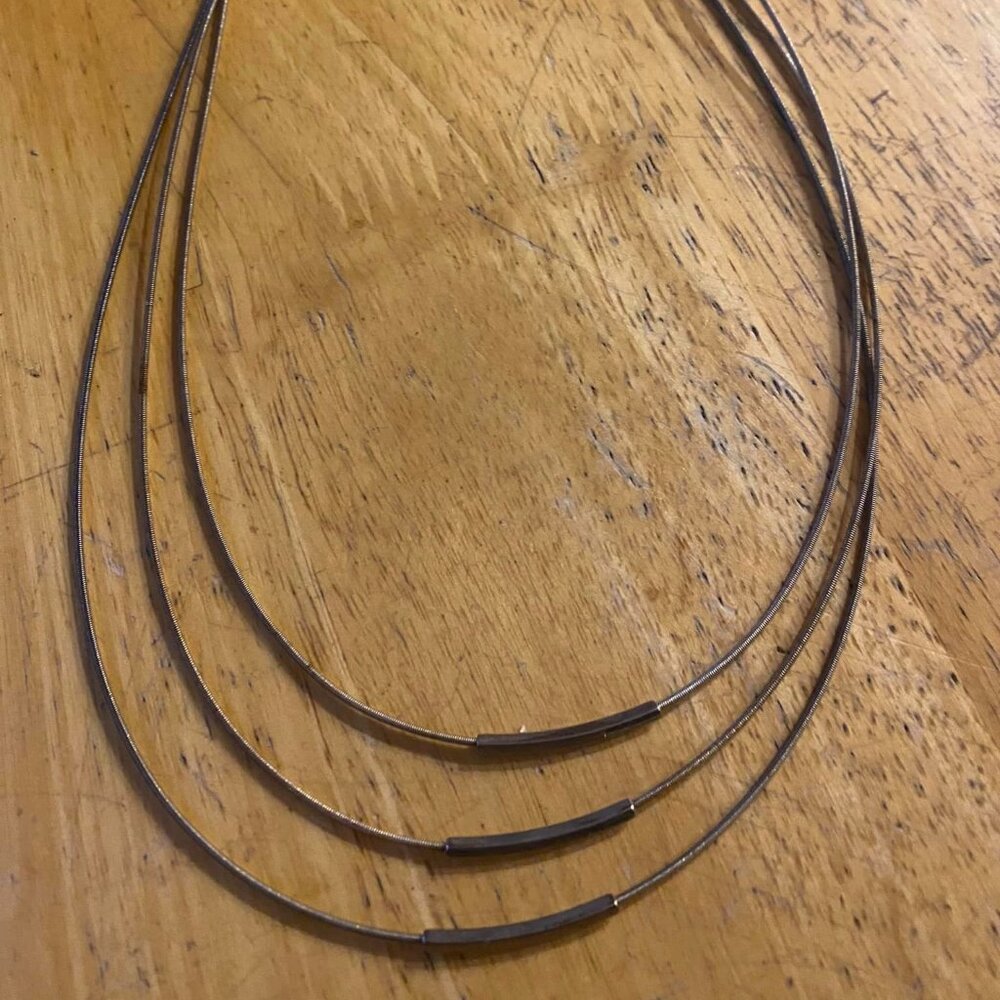 Three Layer Wire Metal Necklace 5/$25